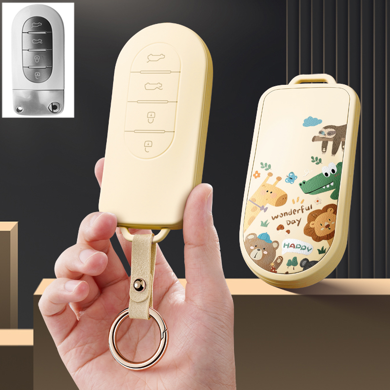 适用smart精灵5号汽车钥匙套保护套壳扣全包25专用24款奔驰斯玛特