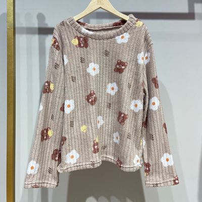 保暖上衣睡衣珊瑚绒宽松