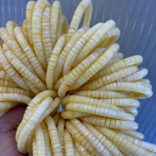克价35天然俄料蜜蜡精工药片手串6-8毫米批发链接10条起量大价优