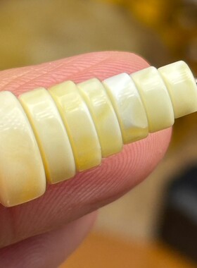 天然俄白花蜜蜡精工药片隔片垫片11-5毫米全品原矿无优化假一罚十