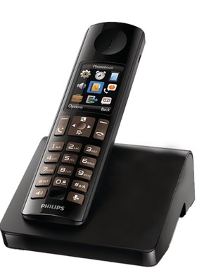 飞利浦d705 d700数字无绳电话机办公家用子母机座机豪华彩屏显示