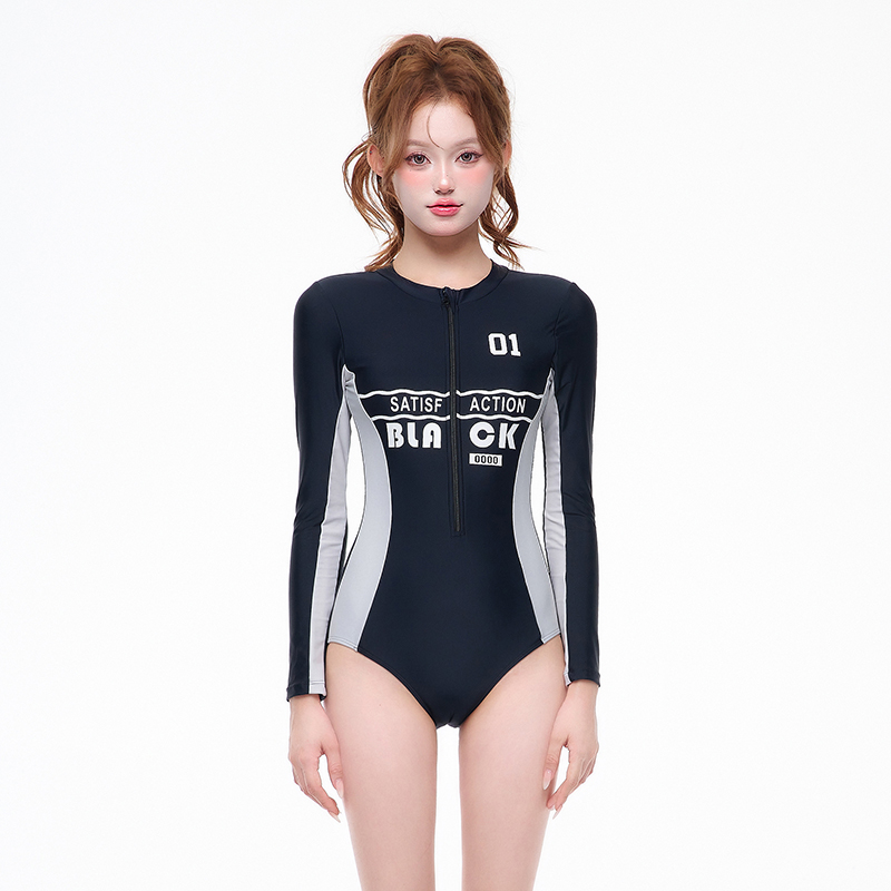 漫格塔女士三角连体泳衣长袖速干