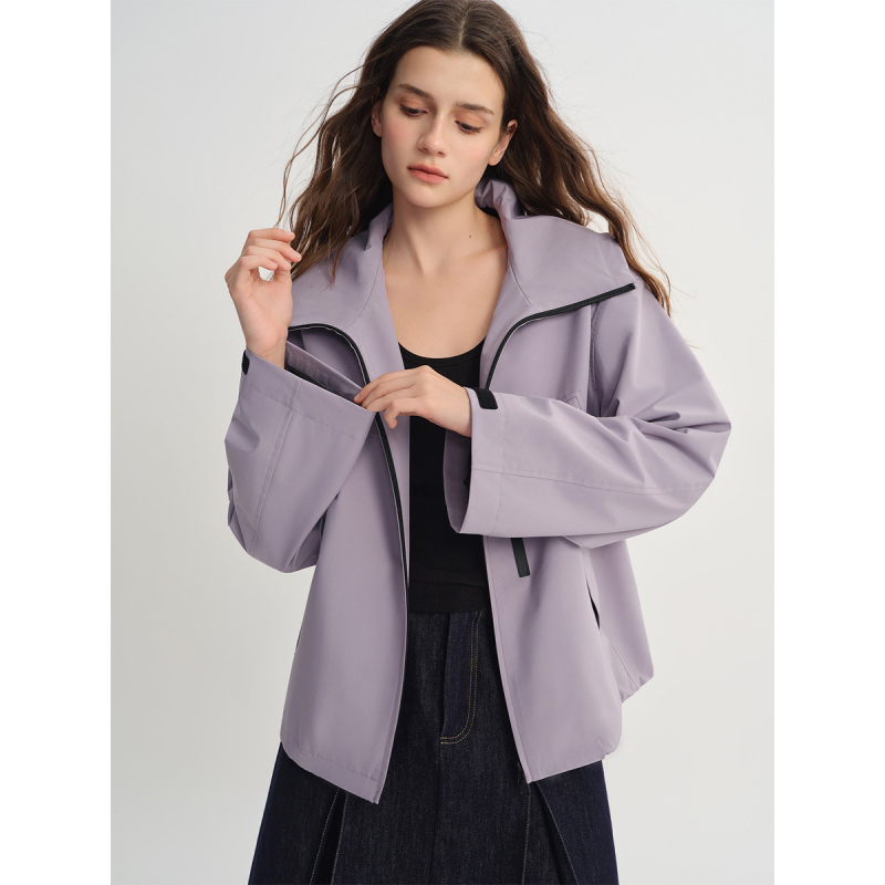 独束大码【户外漫游】三防宽松短外套2025秋户外休闲连帽工装上衣