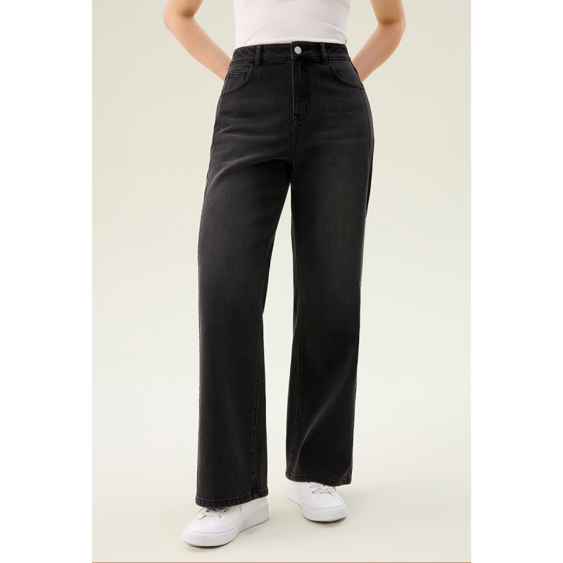 独束大码【梨型束型裤】微弹法棍直筒牛仔裤春季显瘦九分裤子