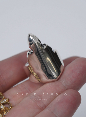 david925纯银火焰男款女款戒指