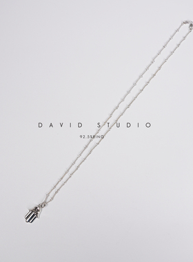 davids925纯银手掌ins项链