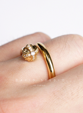 david全手工22k真金缠绕钉子真钻