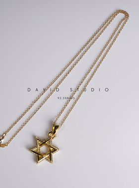 中号带钻真金毛衣项链网红同款