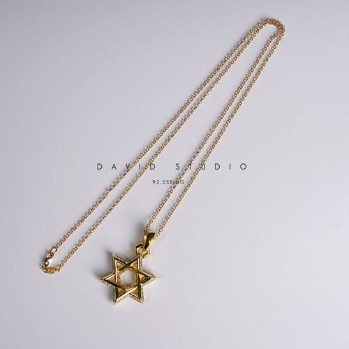 中号带钻真金毛衣项链网红同款