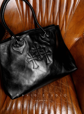 david 定制S进口意大利头层真皮牛皮女款单肩手工背包 潮流百搭