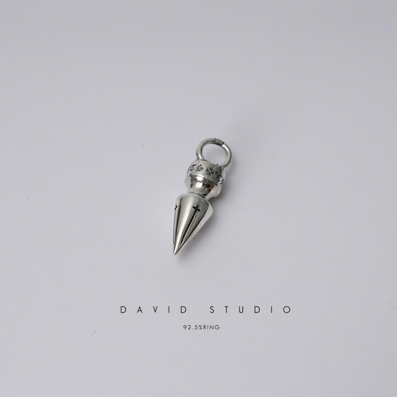 davidstudio925纯银机车风吊坠图片
