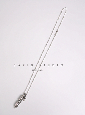 david全手工s925纯银羽毛项链