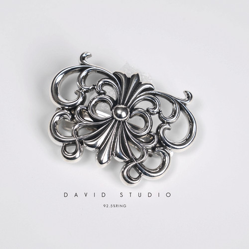 david发夹925纯银欧美百搭个性