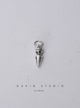 davidstudio纯银925吊坠子弹头