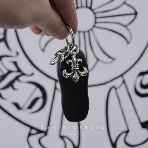 davidstudio925纯银朋克钥匙扣