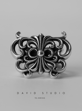 纯银蝴蝶镂空十字花GD权志龙