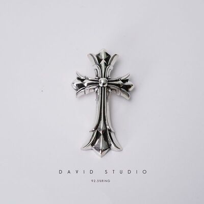 gd纯银经典双层大号男款朋克项链