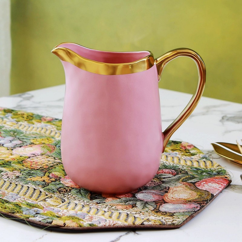 欧式风格色釉工艺镀金陶瓷1000毫升大奶罐大奶壶 花插花瓶 瑕疵,餐饮具,奶罐,淘宝优惠券,粉丝福利购,淘宝优惠卷