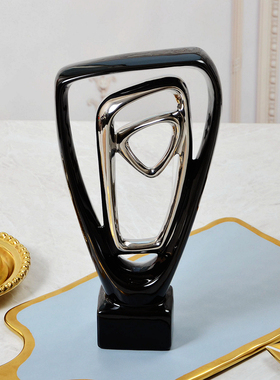 陶瓷布摆北欧客厅抽象摆件工艺