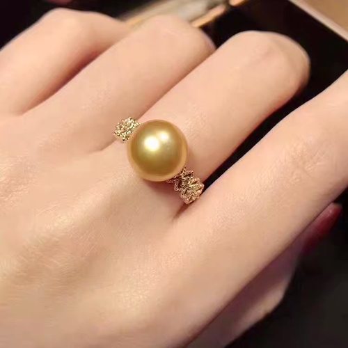 几乎无瑕正品支持鉴定南洋金珠