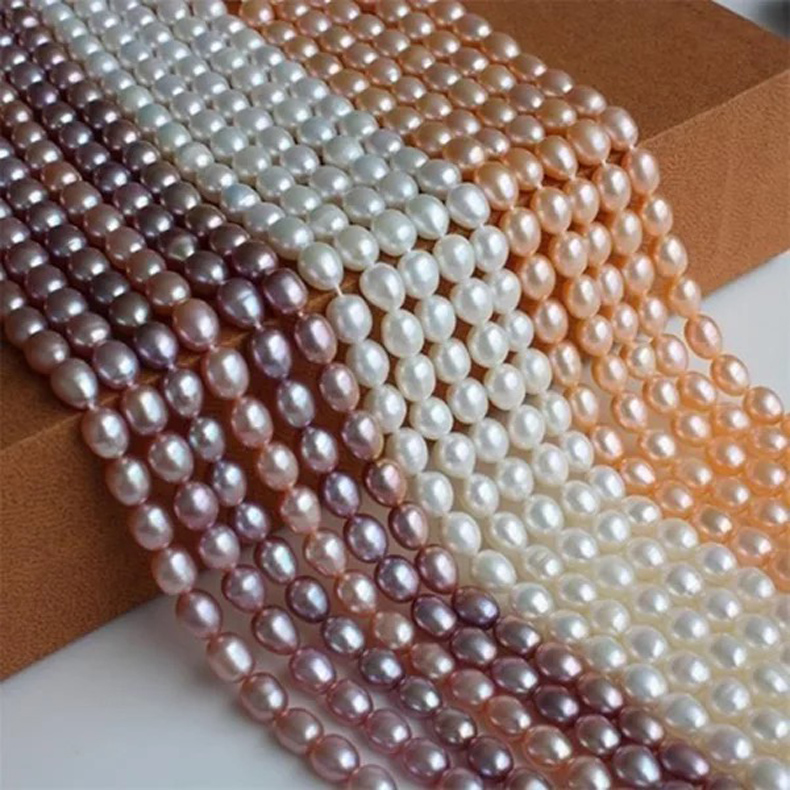 6-7MM淡水珍珠项链锁骨链强光正品几乎无瑕紫色白色粉色 女 礼物