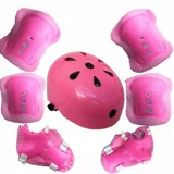 Детское защитное снаряжение для уличного катания, комплект подходит для мужчин и женщин, коньки, скейтборд, велосипед, шлем, учит балансу