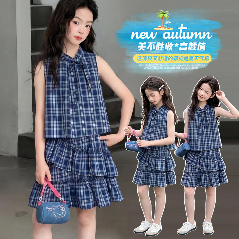 格纹~荷叶边~蛋糕连衣裙