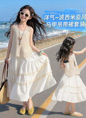 女大童夏季波西亚风连衣裙套装
