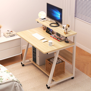 床边桌卧室可移动电脑台式桌放主机家用小型学生床头单人学习书桌