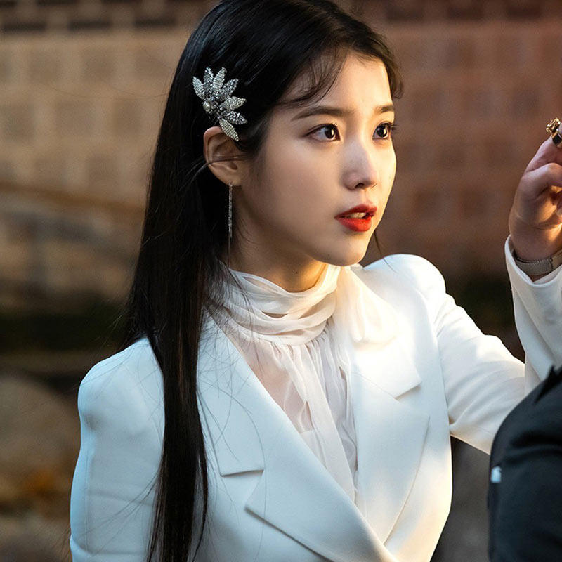 德鲁纳酒店iu同款耳环张满月李智恩耳钉长款耳坠仙气森系超仙耳饰