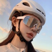 登山骑行眼镜个性 连体大框墨镜女滑雪护目镜防风防晒太阳镜男大脸