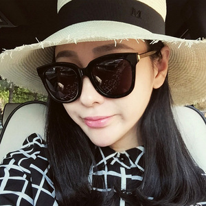 2023新款女士太阳镜韩版明星个性潮眼镜圆脸大框防紫外线网红墨镜