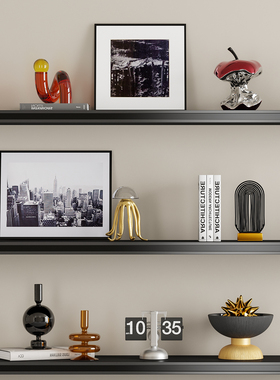 现代轻奢电视柜开放格摆件客厅样板房酒柜壁龛小众软装陈设装饰品