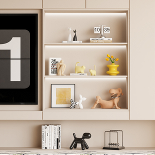 轻奢奶油风客厅电视柜摆件高级感家居开放格壁龛创意小众软装饰品
