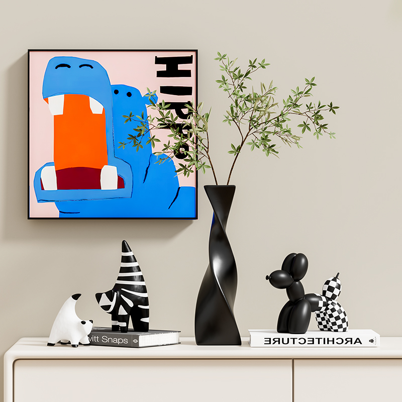 轻奢玄关柜软装艺术摆件