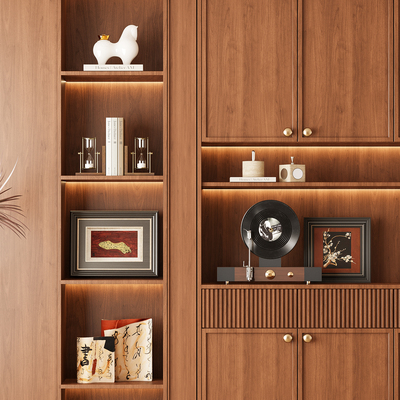 中古风高级感客厅玄关酒柜摆件侘寂样板房餐边柜小众艺术软装饰品