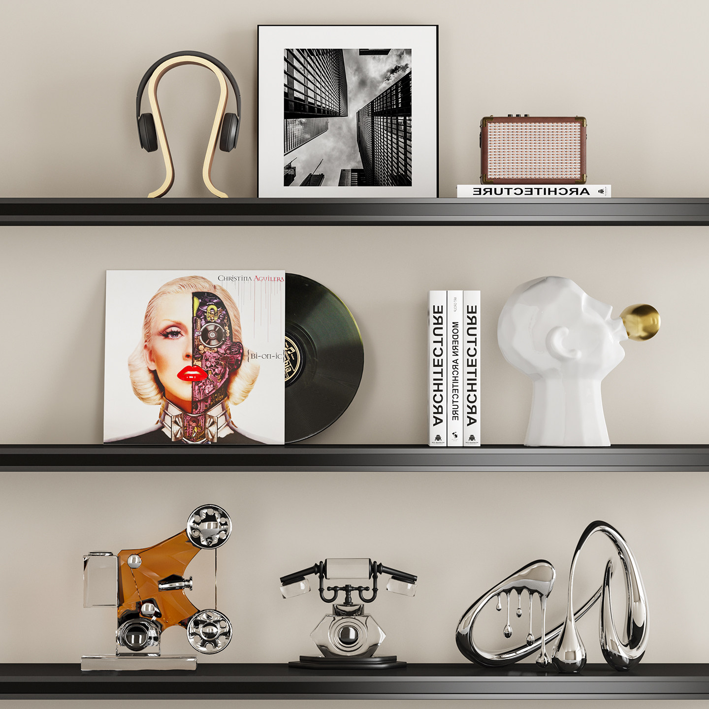 意式轻奢客厅电视柜摆件高档样板房别墅大平层开放格壁龛几何软装,家居饰品,装饰摆件,淘宝优惠券,粉丝福利购,淘宝优惠卷