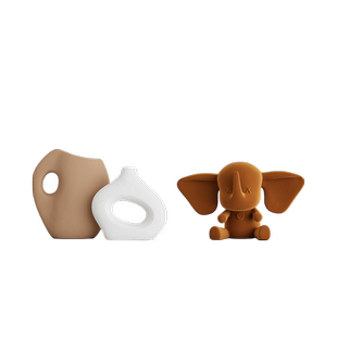 现代格调高级大地色电视柜壁龛软装摆件高档轻奢家居客厅酒柜摆设