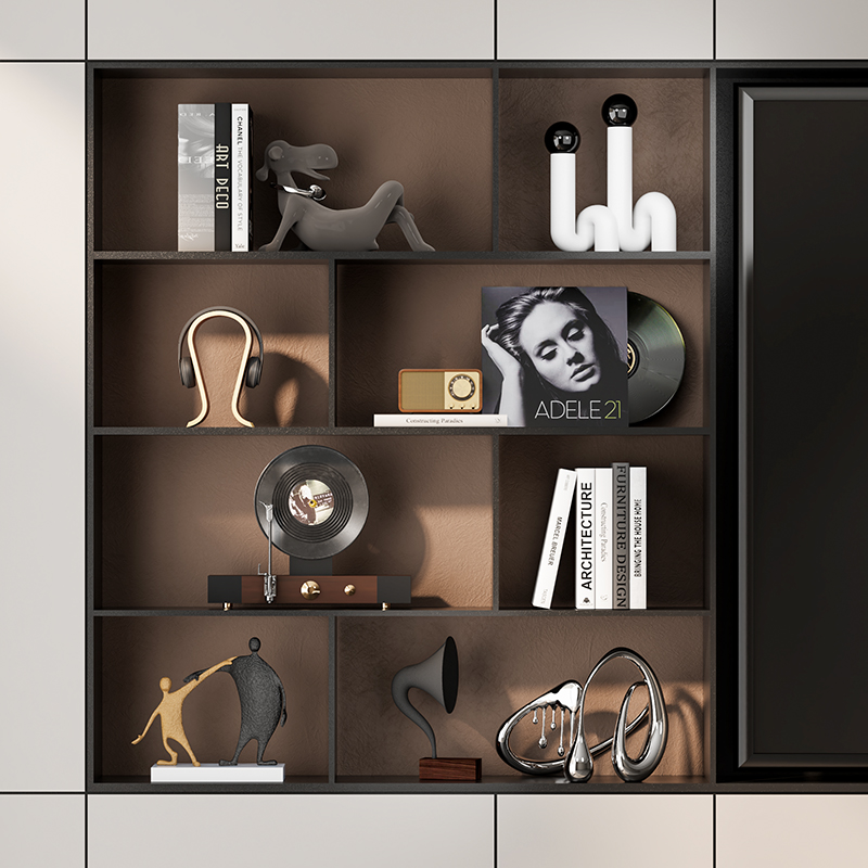 轻奢高级感电视柜音乐主题摆件