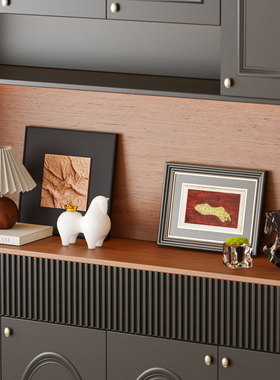 中古风客厅入户玄关柜摆件侘寂样板房餐边柜桌面艺术小众软装饰品