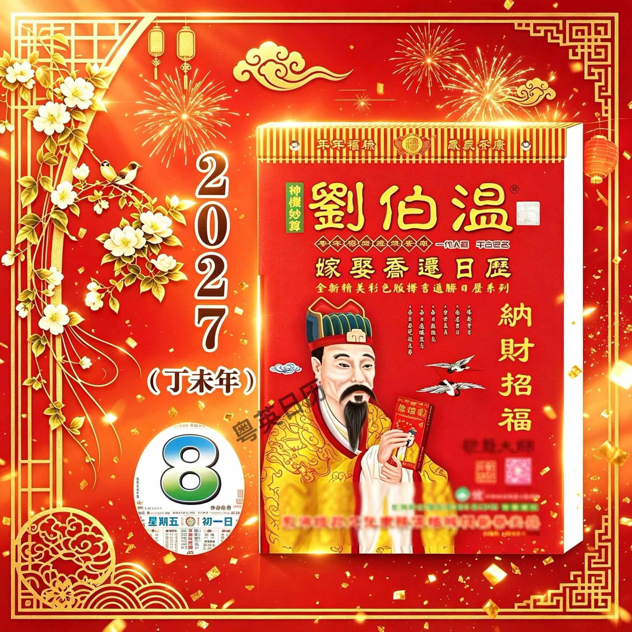 2026年全新刘伯温彩色日历挂历