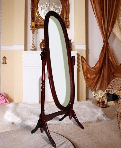 复古镜子落地穿衣镜 全身镜 试衣镜 实木镜 落地镜  服装镜包邮