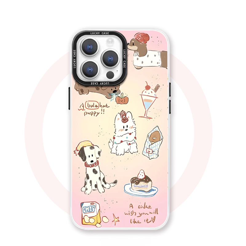 可爱小狗 适用于iPhone16promax苹果15pro磁吸手机壳小众独特14高级感轻奢13浮世绘ins风华为pura70艺术小米