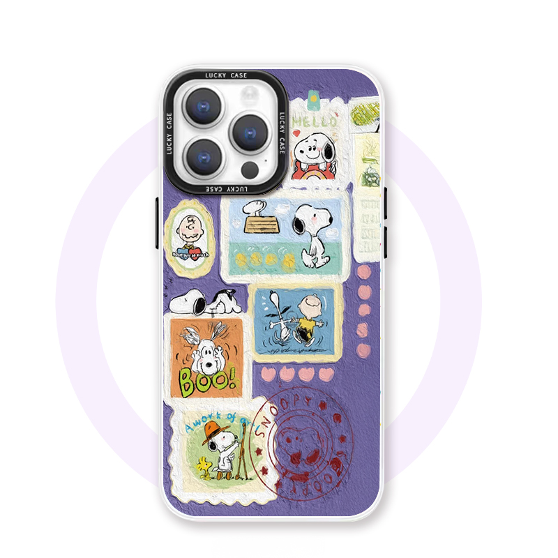 史努比 适用于iPhone16promax苹果15pro磁吸手机壳小众独特14高级感轻奢13浮世绘ins风华为pura70艺术小米