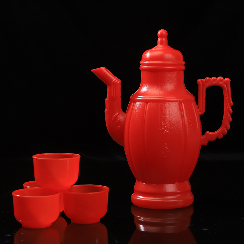 信逸佛堂家用红色小酒壶供盘供杯酒杯子塑料供盘红盘果碟佛盘供碟,橡塑材料及制品,塑料桶/塑料瓶/塑料罐,淘宝优惠券,粉丝福利购,淘宝优惠卷