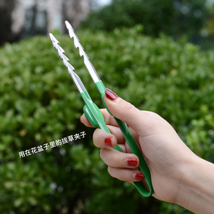 花盆拔草夹子除草镊子神器工具连根不锈钢家用养护种菜用园艺工具
