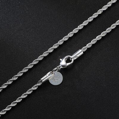 women necklace cross casual fashion new rope chain silver 24