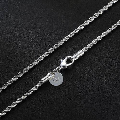 women necklace cross casual fashion new rope chain silver 24