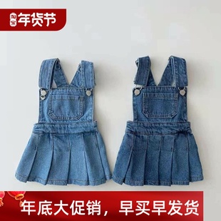 Denim Clothing All Dress Strap Girls New Spring Children
