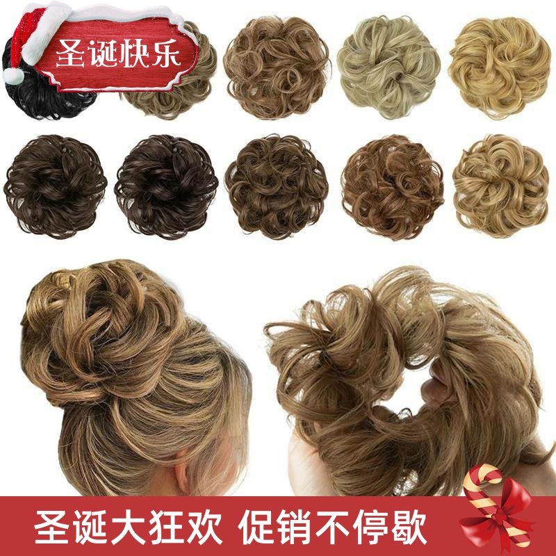 Synthetic Hair Bun Extensions Messy Curly Elastic Hair